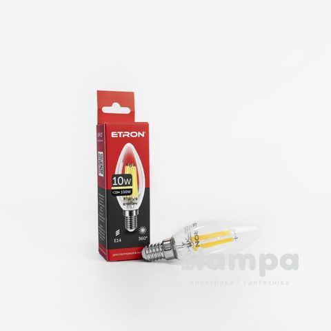 Лампа ETRON LED C37 10W 3000K E14 Filament Power (1-EFP-117)