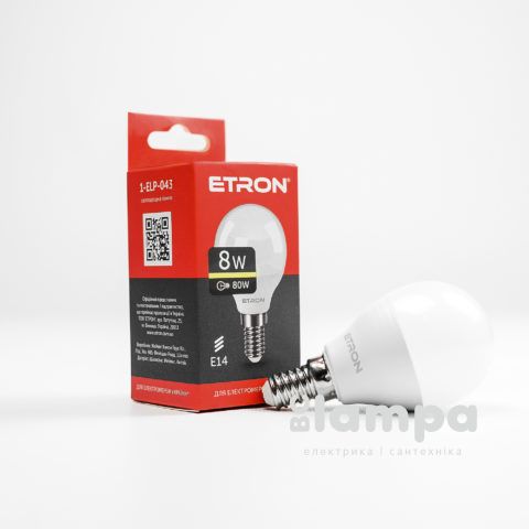 Лампа ETRON LED G45  8W 3000K E14 Light Power (1-ELP-043)