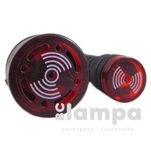 Арматура светосигнальная AD22-22SM со звуком 220V plastic  s009027