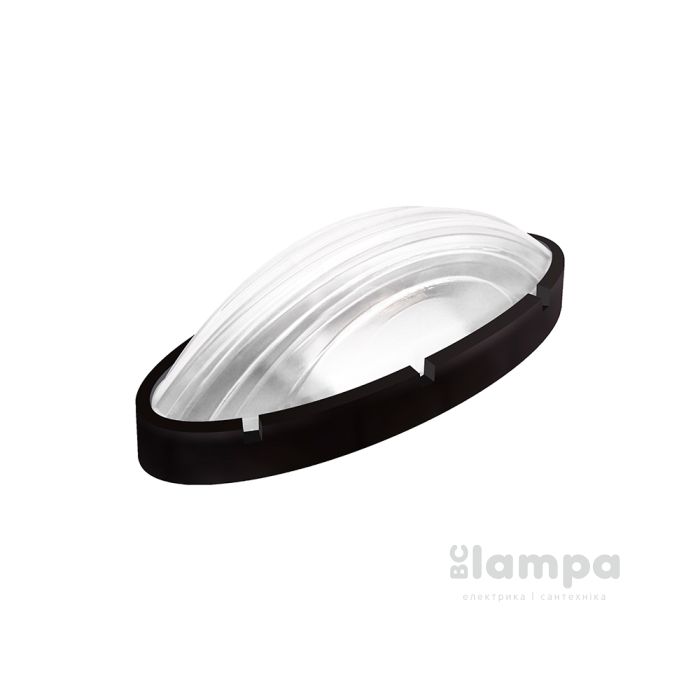 Светильник настенный ERKA 1165-Black чорний / прозорий овал 26W Е27 IP65