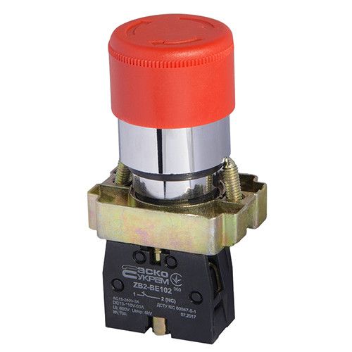 Кнопка АСКО XB2-BS442 безпеки Stop NC поворотна Ø30мм (0140010082)