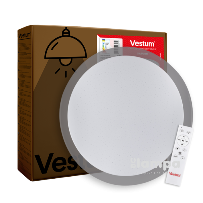 Світильник стельовий VESTUM SATURN 60W зоряне небо 425*60мм 3000-6500K (VS-91013)