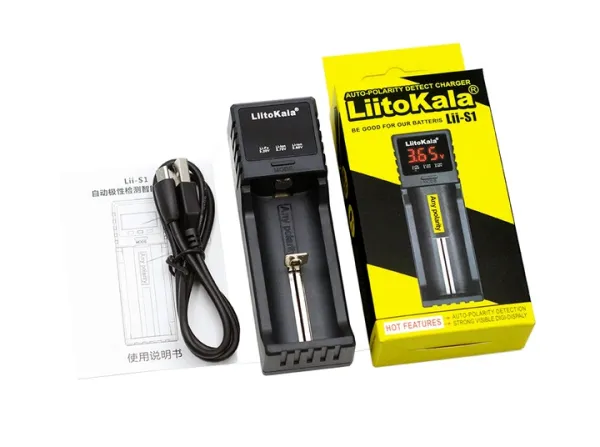 Зарядний пристрій для Li-lon LitoKala Lii-S1 (для 1*18650 и др.) LCD дисплей