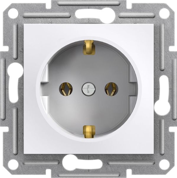 Schneider Electric Asfora біла розетка 1- на з/к  без рамки (ЕРН2970121)