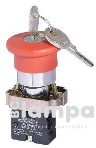 Кнопка АСКО XB2-BS142 безпеки "NС Stop-грибок+ключ" Ø22 (0140010016)