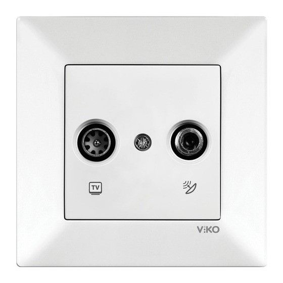Розетка Біла 2- на ТV+sat Viko Meridian (90970085)