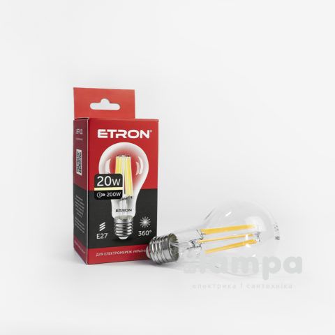 Лампа ETRON LED A65 20W 3000K E27 Filament Light Power (1-EFP-101)