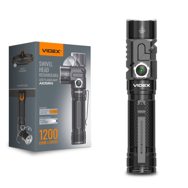 Фонарик портативний VIDEX 1200Lm 5000K (VLF-A105RH/26565)