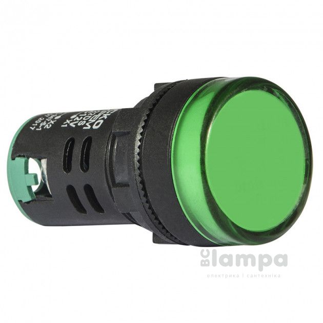 Арматура светосигнальная AD22-22DS зеленая 12V  plastic (0140030162)
