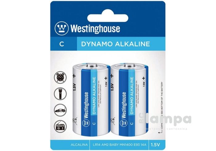 Батарейка WESTINGHOUSE Dynamo Alkaline D/LR20 (LR20-BP2) - ціна за1шт.