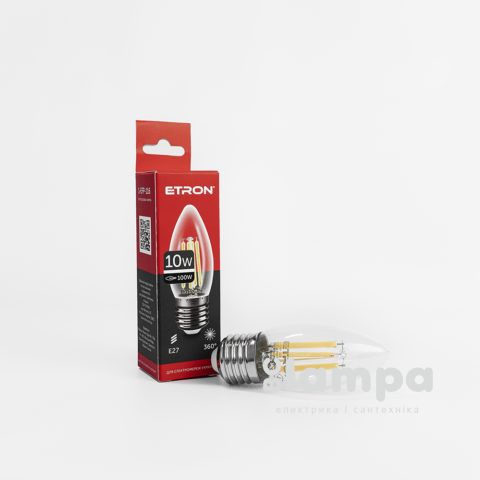 Лампа ETRON LED C37 10W 4200K E27 Filament Power (1-EFP-116)