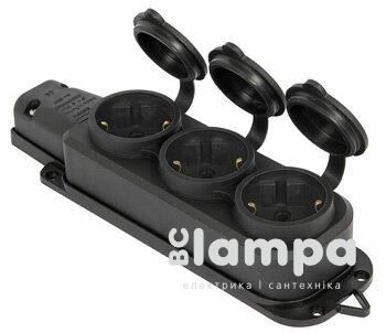 Розетки Tp Electric 3 - на з/к 16А з кришками каучук 220В вхід синя IP44 (3101-315-0300)