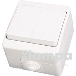 Вимикач 2кл білий  IP54 "Nemli" (07 11 103)