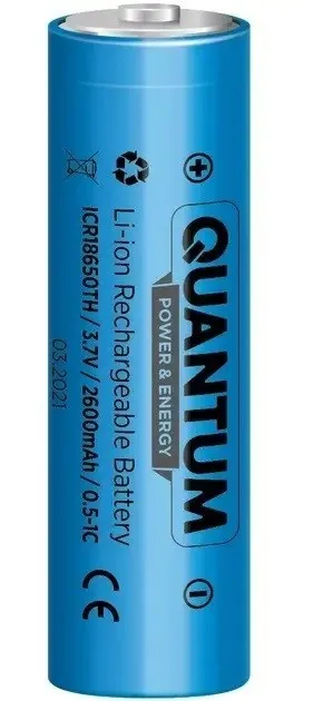 Акумулятор 18650 QWANTUM Li-Ion 3350 mAh високострумовий 3C з клемним виступом (NCM18650TT/3350)