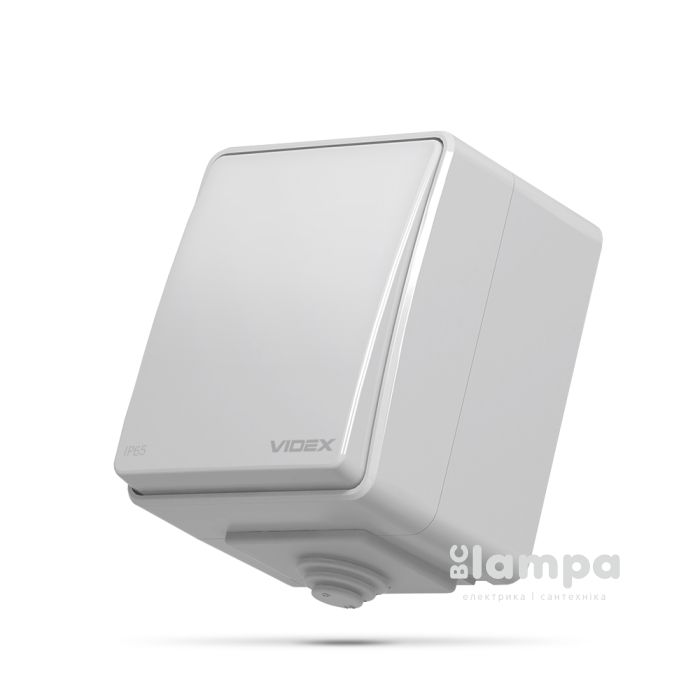 IP65 Вимимкач 1кл зовнішній сірий Videx Binera VF-BNW11G ((25183)