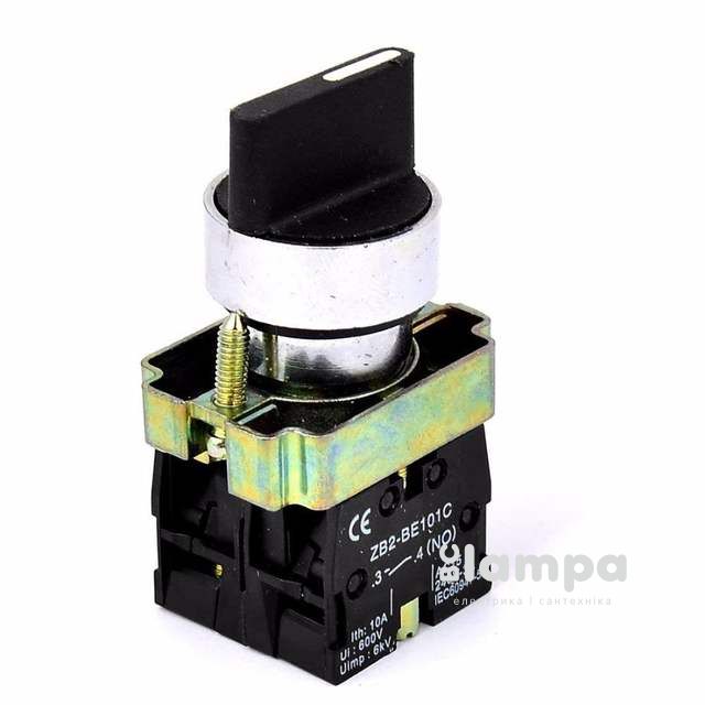 Кнопка АСКО XB2-BD33 повор 3-х поз. стандарт. ручка  Start-Stop-Start" Ø22 (0140010005)  p0810134