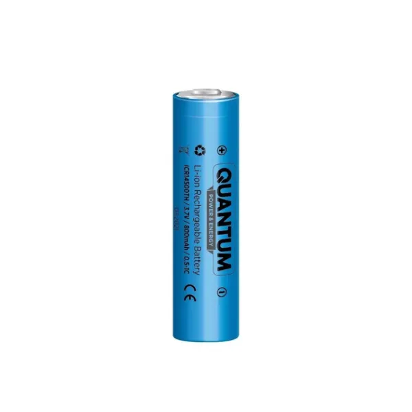 Акумулятор 14500 QWANTUM Li-Ion  800mAh 0.5-1C з клемним виступом (ICR14500TH/800)