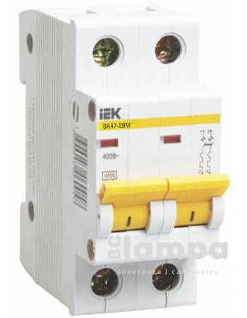 Автоматичний вимикач IEK BA47- 29 2P 10А С