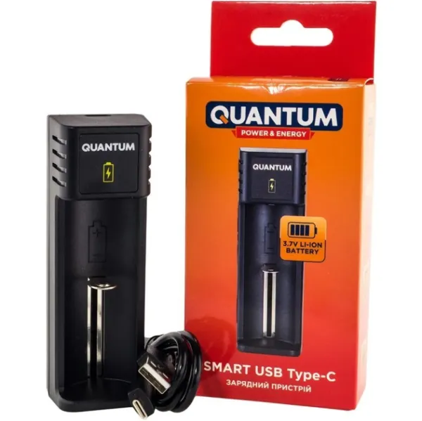 Зарядний пристрій Quantum QM-BC2010 для LI-LON 3.7V акум. 1-slot (USB)