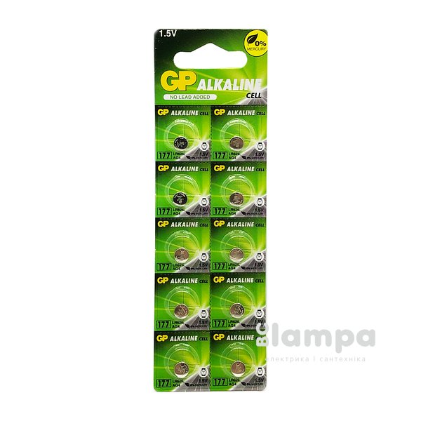 Батарейка AG04  GP Silver Oxide 1.55V (377F,V377,SR626SW,SR66)