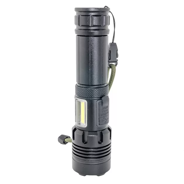 Ліхтар QUANTUM ручний Perfect  5W LED zoom+3WCOB PowerBank (QM-FL1035)