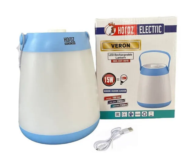 Фонарь HOROZ VERON акумулятор. LED 15W переносной (084-037-0015)
