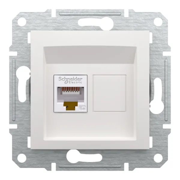 Schneider Electric Asfora біла розетка PC 1- на без рамки (ЕРН4370121)