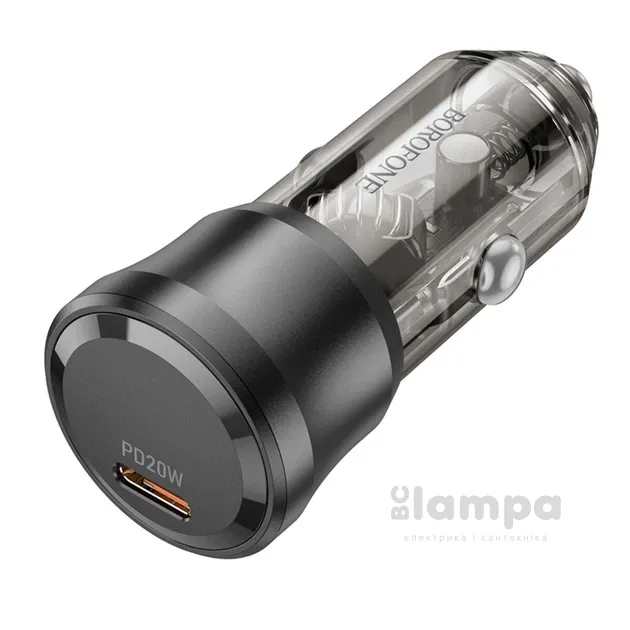 Зарядний пристрій BOROFONE BZ24 20W Black автомобільний