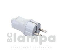 Вилка з з/к пряма DE-PA/ENERGIO біла (11101/52001)