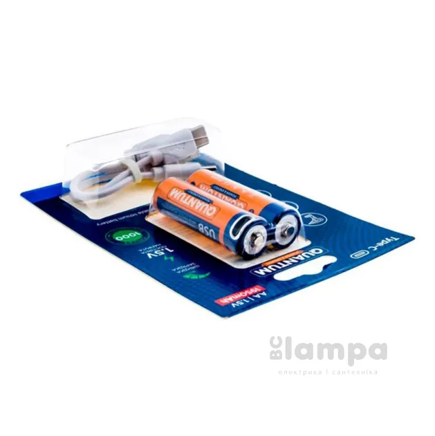 Акумулятор AA QWANTUM 1950mAh 1.5V (Type-C / AA1950-BP2) - ціна за 1 шт