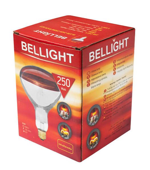 Лампа ИКЗК 250W Е27 Bellight для обігріву тварин інд.упак.