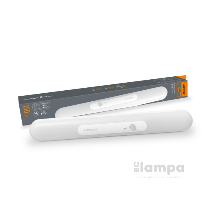 Світильник меблевий VIDEX LED VL-NL013W-SP 3000-6500К 150Lm акумулятор, датчик руху (28223)