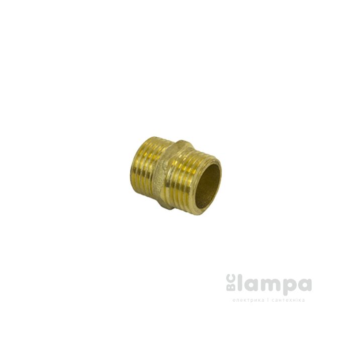 Ніпель 1/2"х1/2" НН LEXLINE DN15 латунь (17055)
