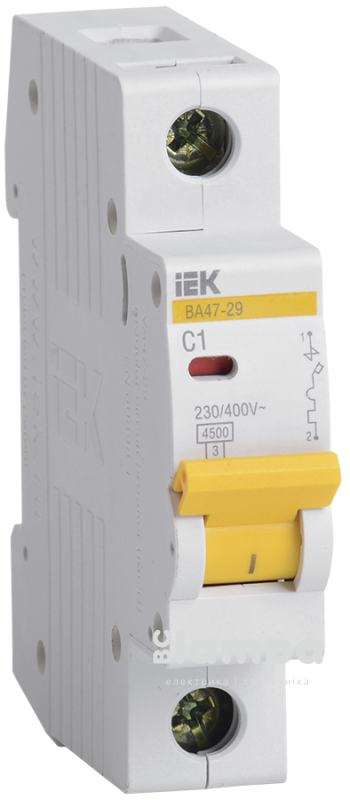 Автоматичний вимикач IEK BA47- 29 1P 01А С