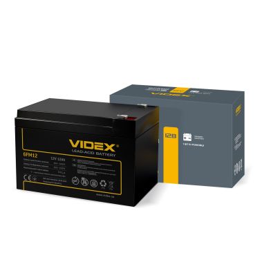 Акумулятор VIDEX  12V 12Ah 6FM12 свицево- кислотний (25078)