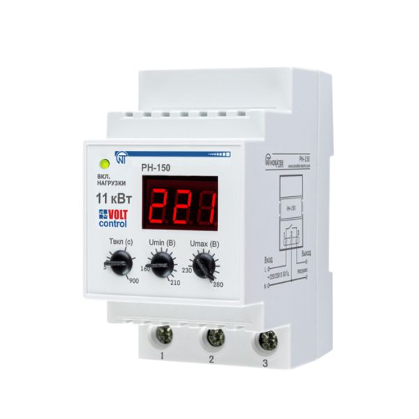 Реле напруги НОВАТЕК-ЕЛЕКТРО  50A PH-50t red