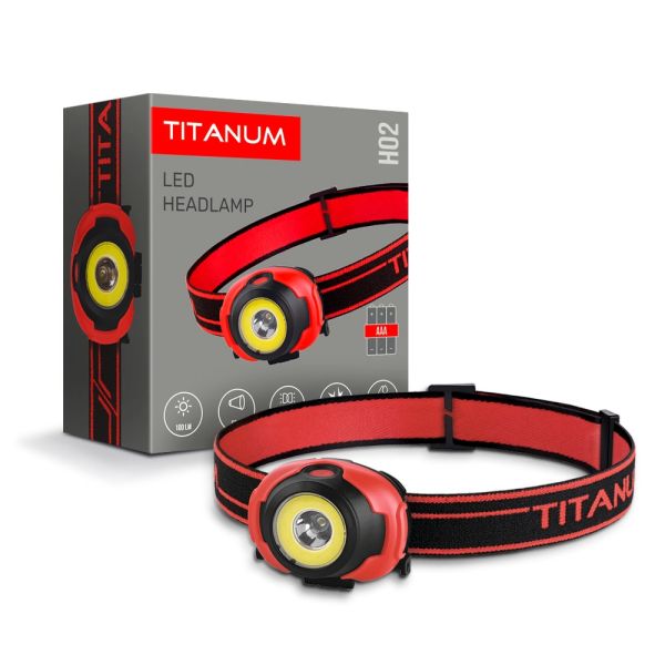 Фонарик налобний TITANUM TLF-H02 100Lm 6500K (27325)