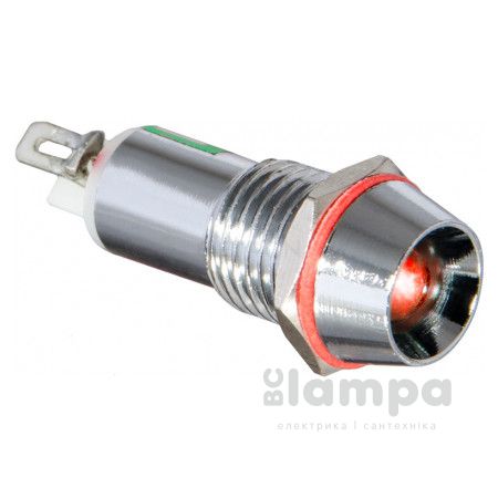 Арматура светосигнальная AD22C-Ø10 красная 220V АСКО металл/пайка (0140030124)