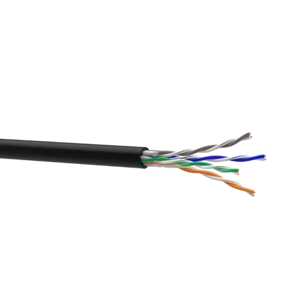 Kабель Ethernet UTP 4×2×0.51 cat.5e ЗЗКМ  мідний чорний зовнішній