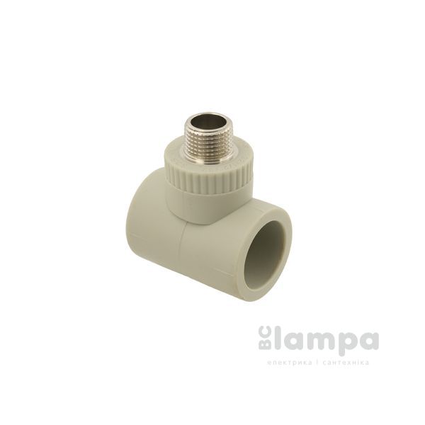 Тройник с металл.резьбой наружной ASG 20х1,2" (1415282373/31900)