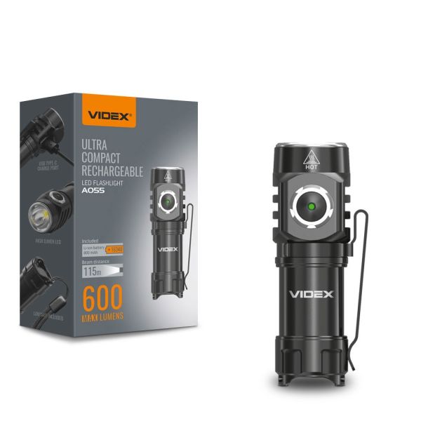 Фонарик портативний VIDEX  600Lm 5700K (VLF-A055/26569)