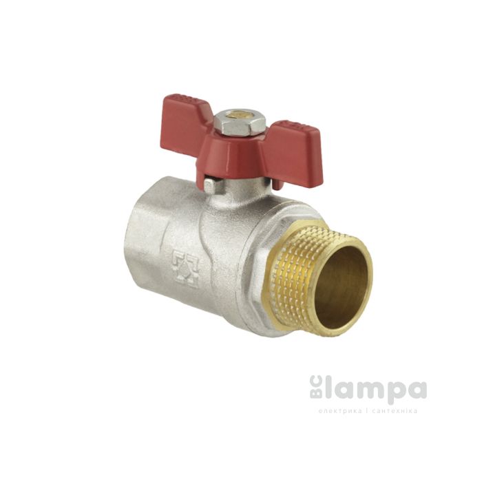 Кран кульовий 3/4 НВ RAFTEC RED DN20 красная бабочка (53676)