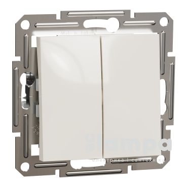 Schneider Electric Asfora крем перемикач 2 кл. прохідний  без рамки (ЕРН0670123)