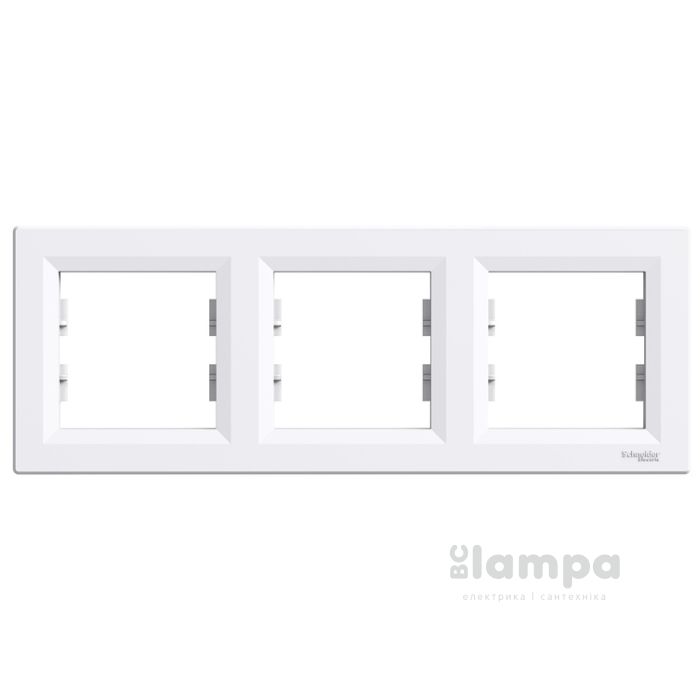 Schneider Electric Asfora біла рамка горизонтальна 3 - на (ЕРН5800321 / 10099355)