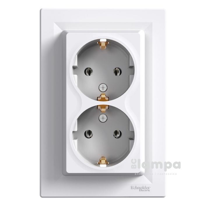 Schneider Electric Asfora біла розетка 2- на з/к (EPH9900121 / 10106637)