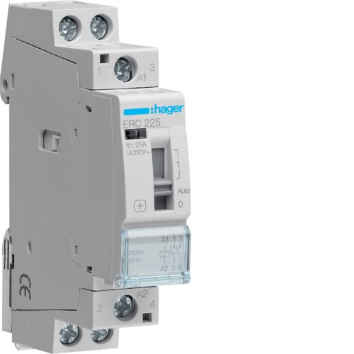 Контактор Hager ERC225 25А 2HВ 230V з ручним керуванням