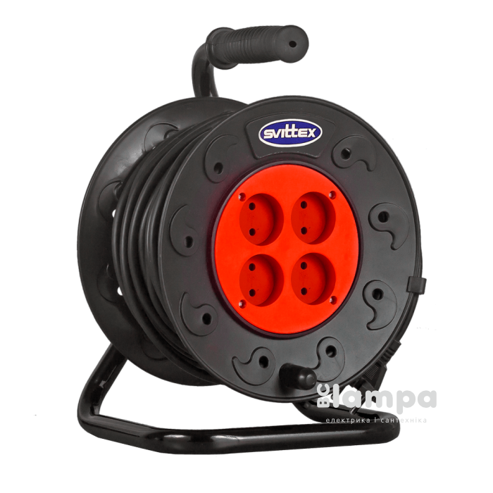 Подовжувач на котушці 40 м ПВС 2*0,75mm²  Svittex