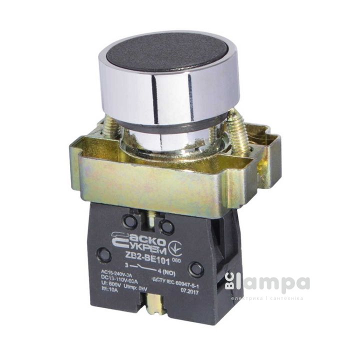 Кнопка АСКО XB2-BA21 черная "NO Start" Ø22  (0140010001) р0810106