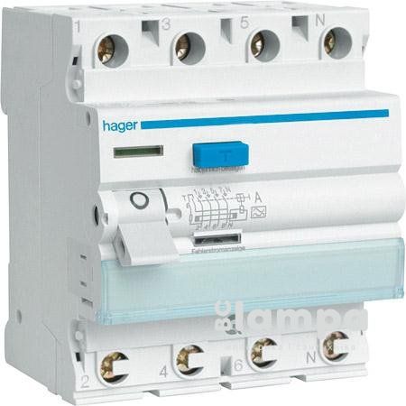 ПЗВ, реле диференційного струму Hager  CF441J 4.40.300mA типAC France