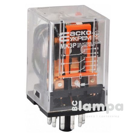 Реле проміжне електромагнітне МК3P 10А AC220V (0090010003/ST827)